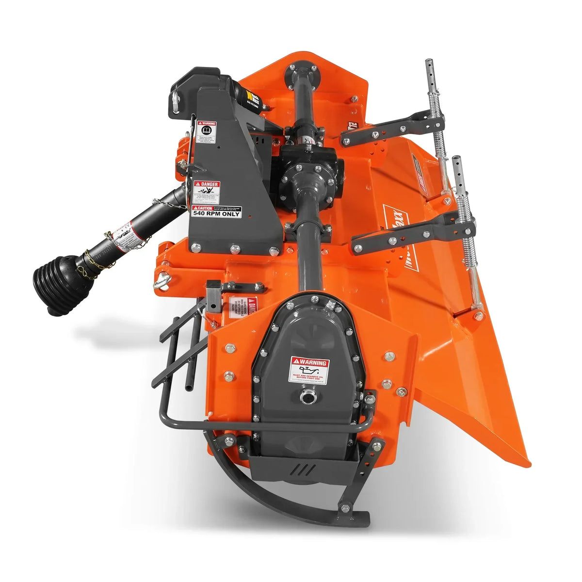 72 in Rotary Tiller, 3 Point Hitch Cat.1 & 2, Gear Drive, PTO Shaft Included with Slip Clutch, 35-70 HP, MRT72