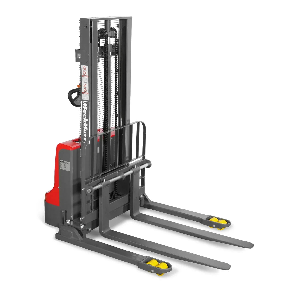 2640lbs Electric Straddle Stacker,  98" Lift,  Adjustable Legs & Forks,  F26-98SLA