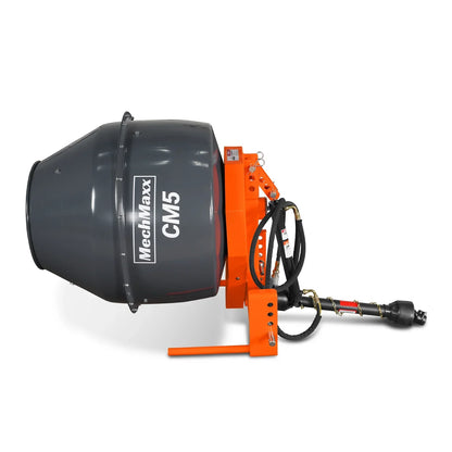 5 Cu-Ft 3-Point Hitch Cement Mixer, PTO Shaft Included, Category 1 & 2 Hookup