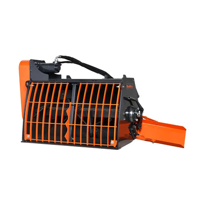 MechMaxx 60” Skid Steer Concrete Mixer Attachment, Side Chute Dispenser & Bag Splitter, Universal Mount, 16 Cu-Ft Capacity