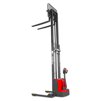 3300lbs Electric Straddle Stacker,  138" Lift,  Adjustable Legs & Forks,  F33-138SLA