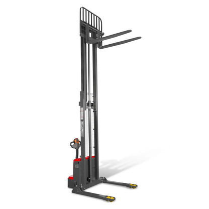 3300lbs Electric Straddle Stacker,  138" Lift,  Adjustable Legs & Forks,  F33-138SLA