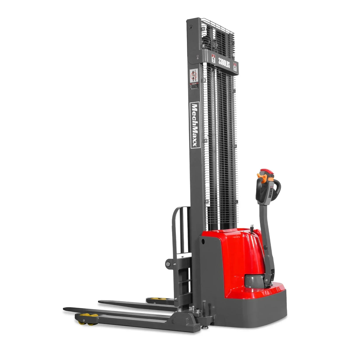 3300lbs Electric Straddle Stacker,  138" Lift,  Adjustable Legs & Forks,  F33-138SLA