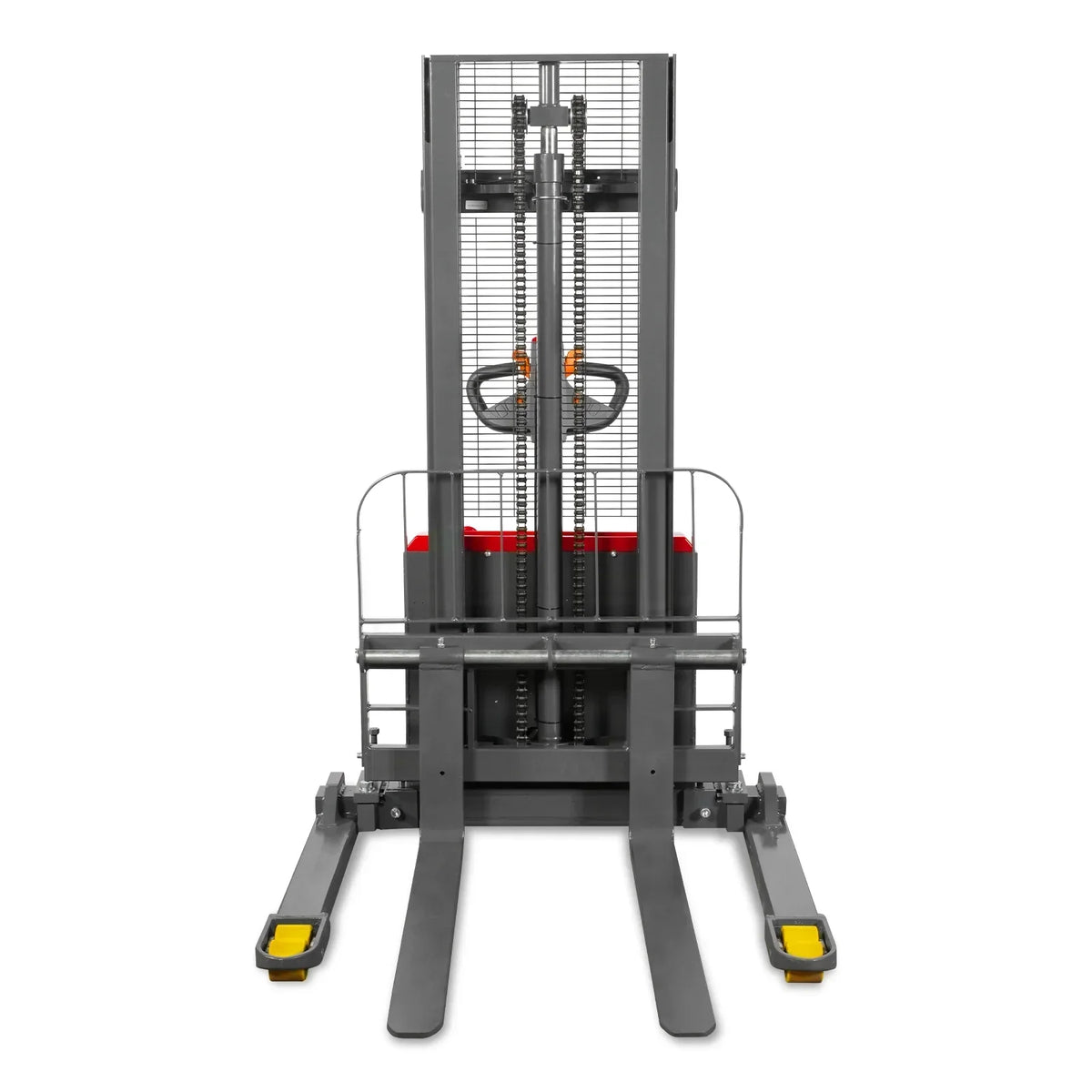 3300lbs Electric Straddle Stacker,  98" Lift,  Adjustable Legs & Forks,  F33-98SLA
