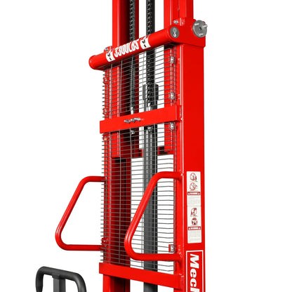 3300lbs Semi-Electric Straddle Stacker,  138" Lift,  Adjustable Legs & Forks,  S33-138S