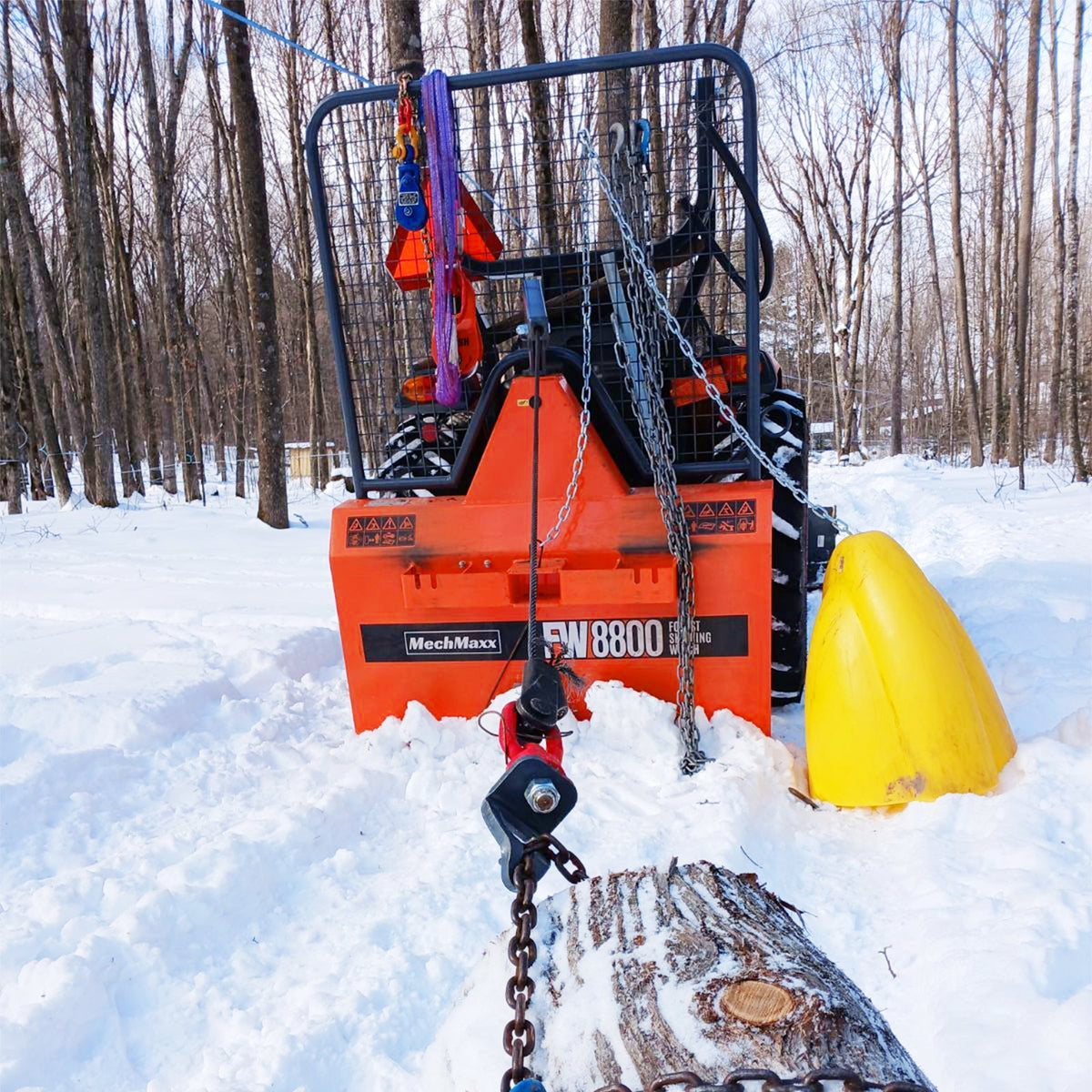 36" MAX Portable Sawmill & 3-Point PTO Stump Grinder & Forestry Log Skidding Winch Bundle