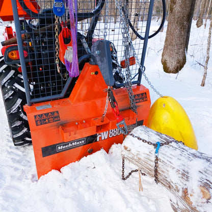 3-Point PTO Stump Grinder & 4" PTO Wood Chipper & Forestry Log Skidding Winch  Bundle, SG24 & BX42S &FW8800
