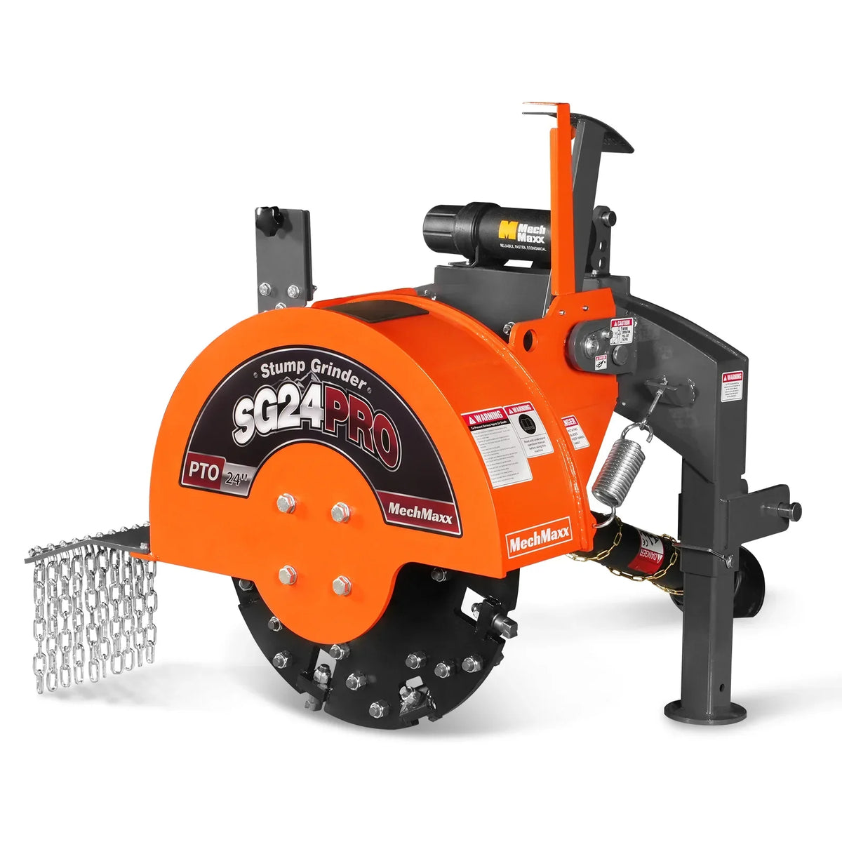 3-Point PTO Stump Grinder & Wood Chipper Bundle; SG24PRO; BX42S; Orange
