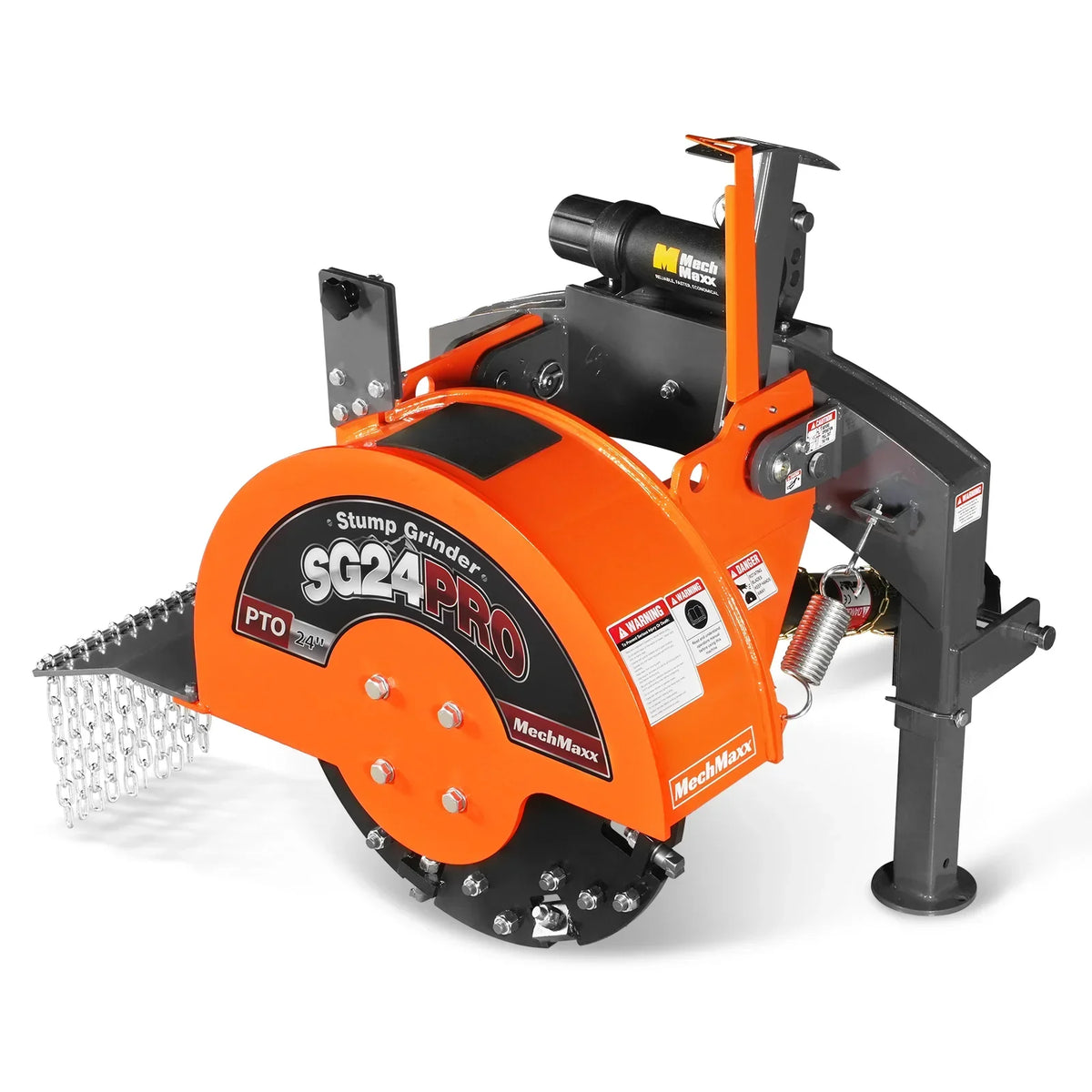 3-Point PTO Stump Grinder & Wood Chipper Bundle; SG24PRO; BX42S; Orange