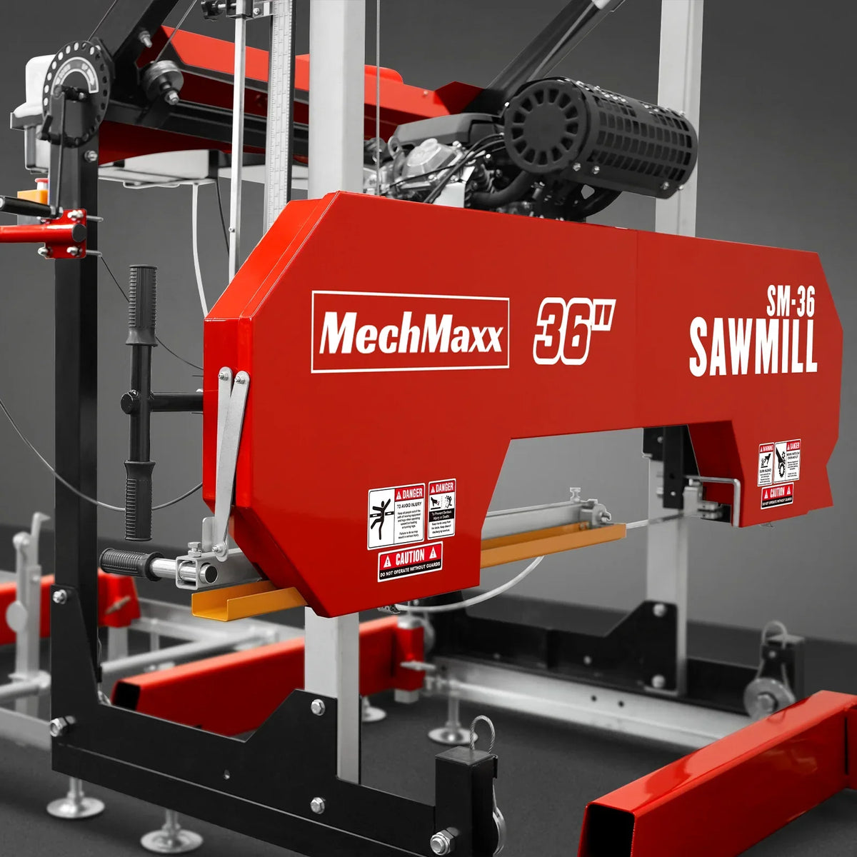 MechMaxx 36" MAX Portable Sawmill,  750cc 25HP ZONSEN V-Twin Engine,  36" Board Width,   20' Track Length,  ( 10 x Blades Included) SM36MAX
