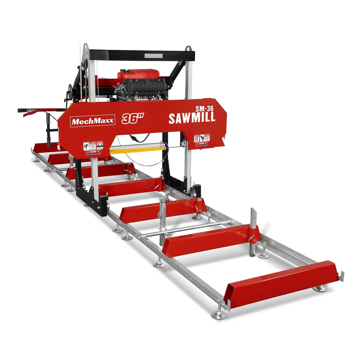 MechMaxx 36" MAX Portable Sawmill,  750cc 25HP ZONSEN V-Twin Engine,  36" Board Width,   20' Track Length,  ( 10 x Blades Included) SM36MAX
